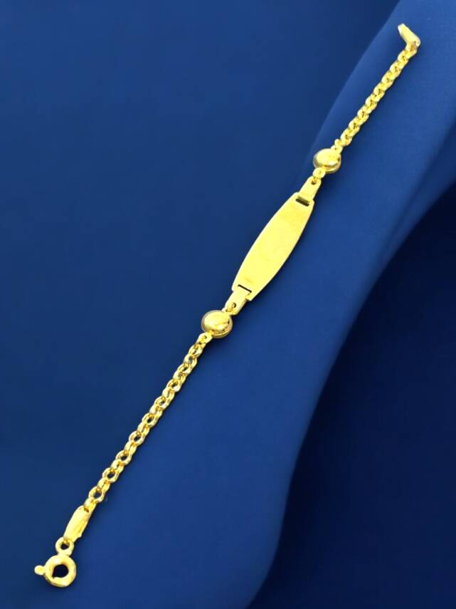 14 Ayar Plakalı Altın Çocuk Künyesi - 5