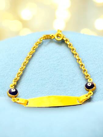 14 Ayar Plakalı Altın Çocuk Künyesi - 4