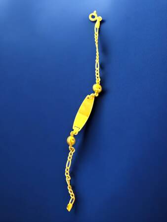 14 Ayar Plakalı Altın Çocuk Künyesi - 2