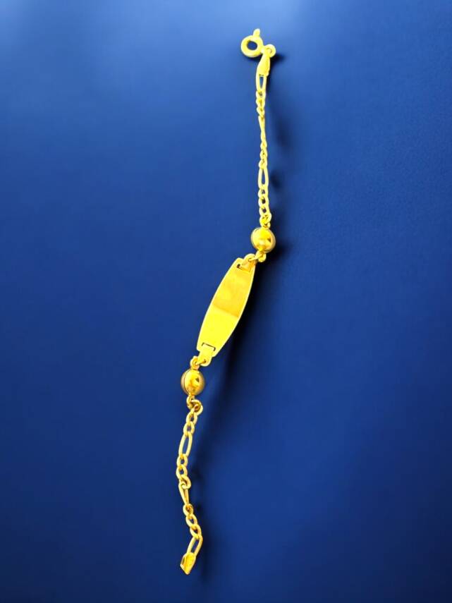 14 Ayar Plakalı Altın Çocuk Künyesi - 2