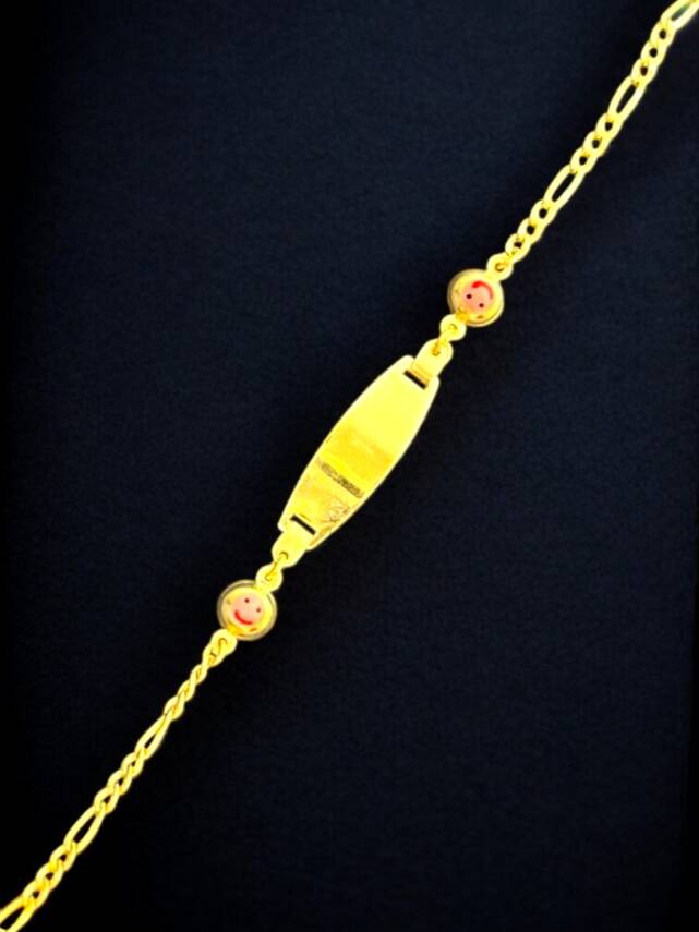 14 Ayar Plakalı Altın Çocuk Künyesi - 1