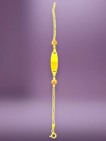 14 Ayar Plakalı Altın Çocuk Künyesi - 3