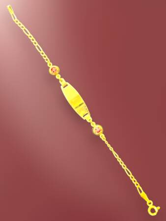 14 Ayar Plakalı Altın Çocuk Künyesi - 5