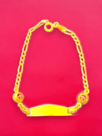 14 Ayar Plakalı Altın Çocuk Künyesi - 4