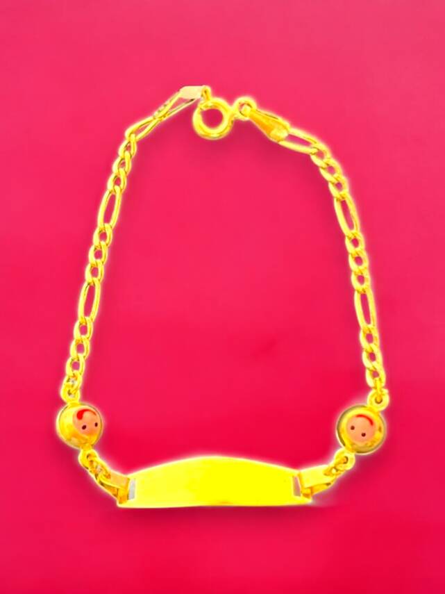 14 Ayar Plakalı Altın Çocuk Künyesi - 4