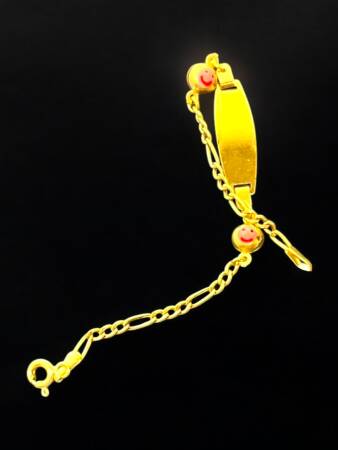 14 Ayar Plakalı Altın Çocuk Künyesi - 6