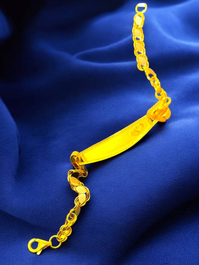 14 Ayar Plakalı Altın Çocuk Künyesi - 6