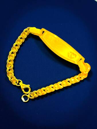 14 Ayar Plakalı Altın Çocuk Künyesi - 4