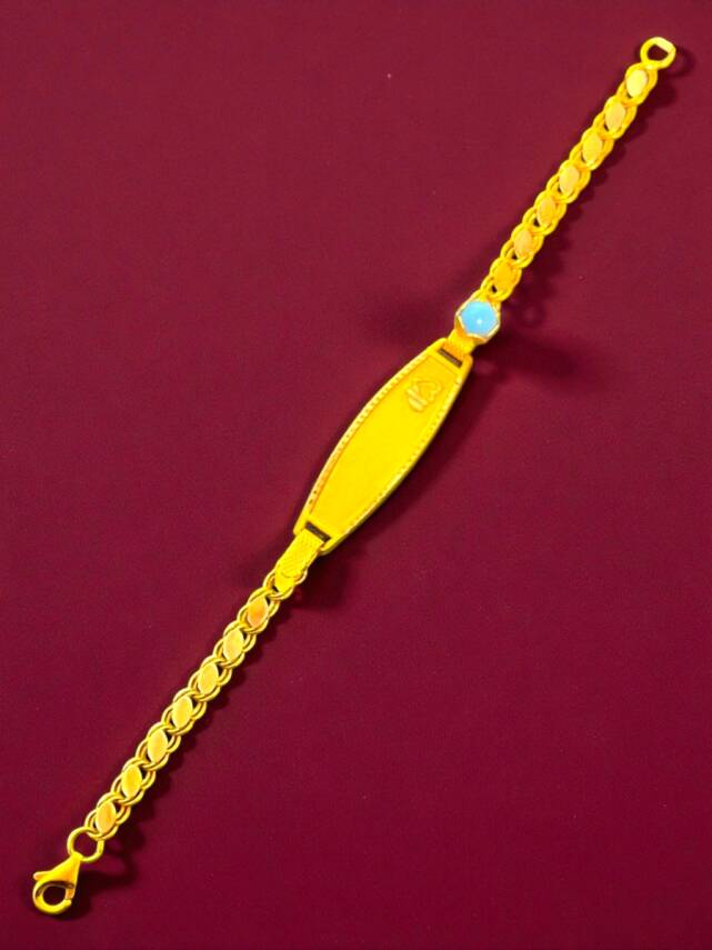 14 Ayar Plakalı Altın Çocuk Künyesi - 3