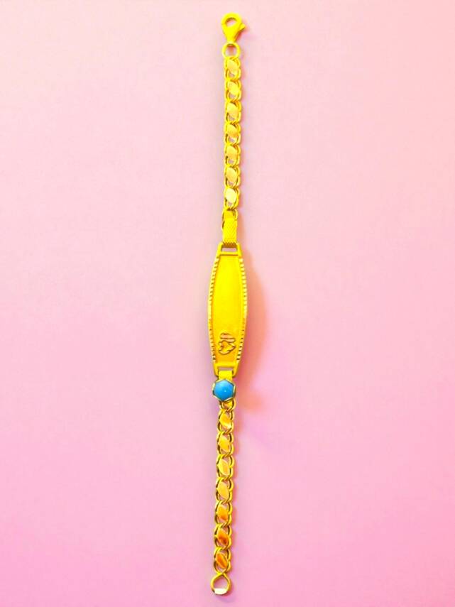 14 Ayar Plakalı Altın Çocuk Künyesi - 8