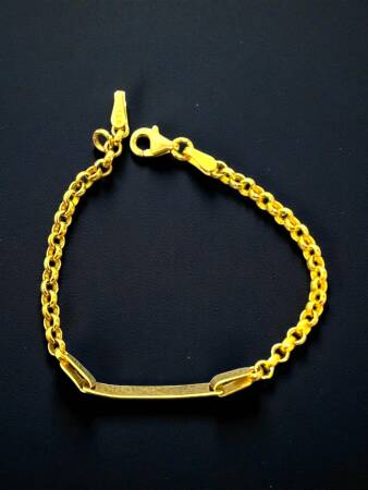 14 Ayar Plakalı Altın Çocuk Künyesi - 6