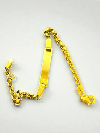 14 Ayar Plakalı Altın Çocuk Künyesi - 5