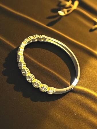 14 Ayar Taşlı Altın Eklem Yüzük - 2