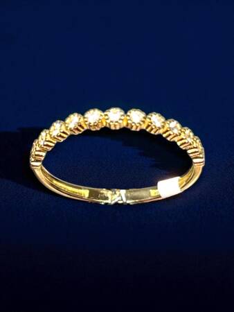 14 Ayar Taşlı Altın Eklem Yüzük - 