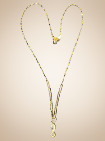 14 Ayar Taşlı Sonsuzluk Altın Kolye - 2