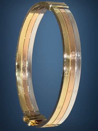 14 Ayar Altın 3'lü Vida Kelepçe - 2