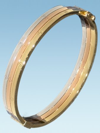 14 Ayar Altın 3'lü Vida Kelepçe - 