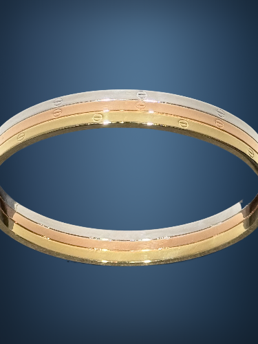 14 Ayar Altın 3'lü Vida Kelepçe - 6