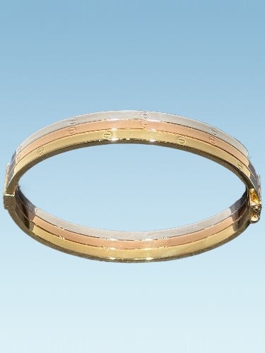 14 Ayar Altın 3'lü Vida Kelepçe - 3