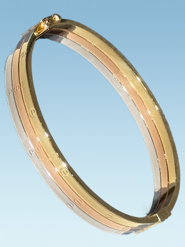 14 Ayar Altın 3'lü Vida Kelepçe - 5