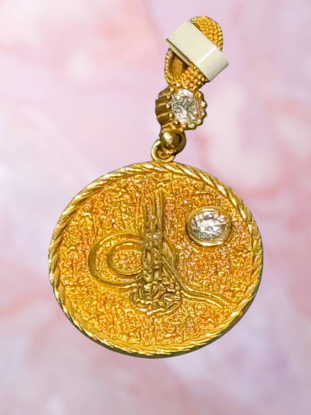 14 Ayar Tuğra Kolye Ucu - 1