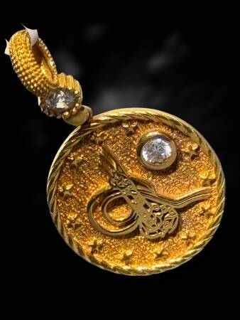 14 Ayar Tuğra Kolye Ucu - 2