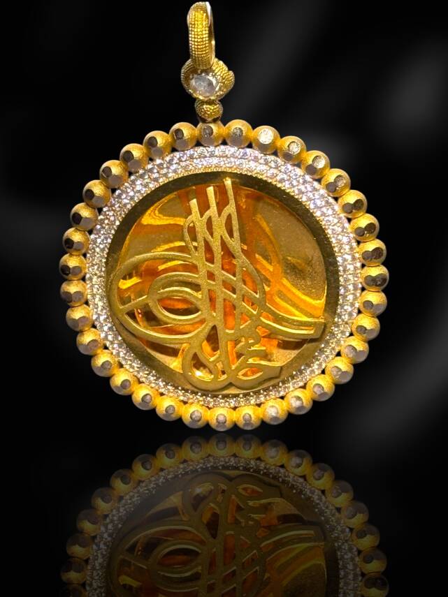 14 Ayar Tuğra Kolye Ucu - 1