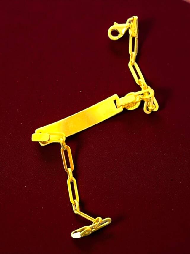 14 Ayar Uğur Böceği Figürlü Altın Plaka Çocuk Künyesi - 4