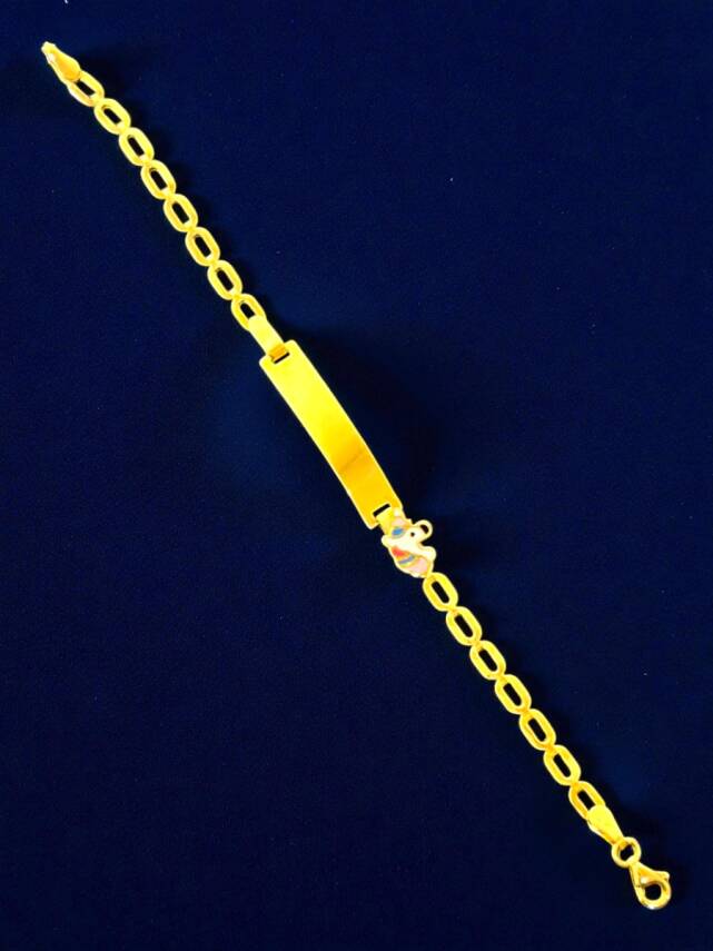 14 Ayar Unicorn Figürlü Altın Plaka Çocuk Künyesi - 1