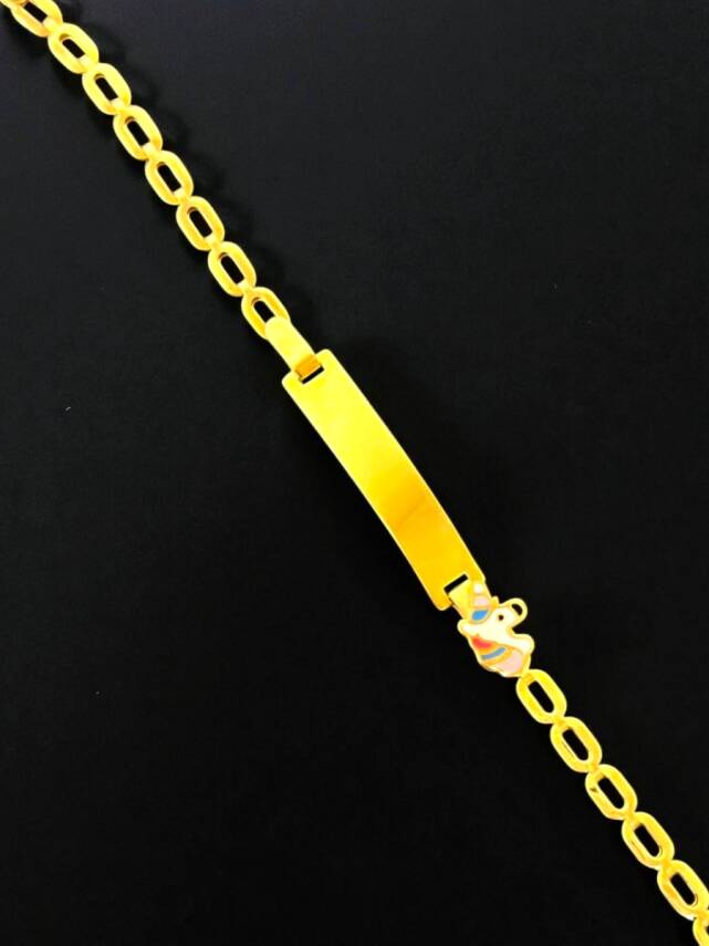 14 Ayar Unicorn Figürlü Altın Plaka Çocuk Künyesi - 5