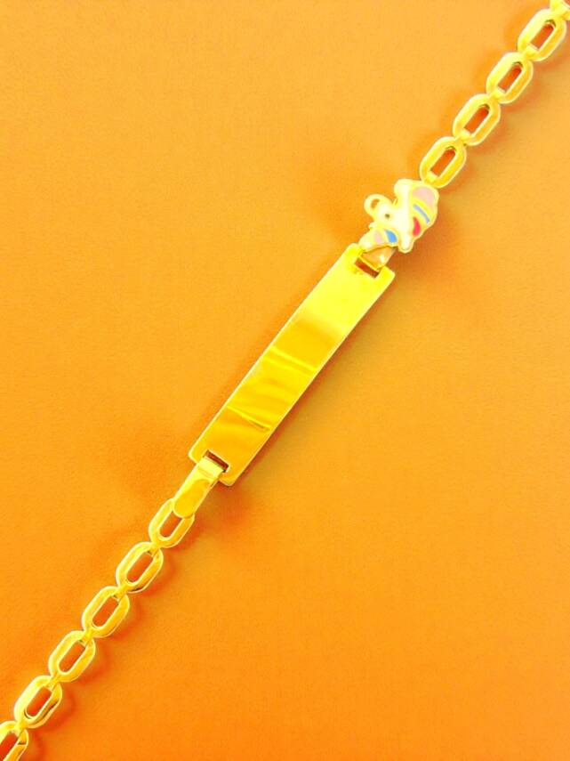 14 Ayar Unicorn Figürlü Altın Plaka Çocuk Künyesi - 3