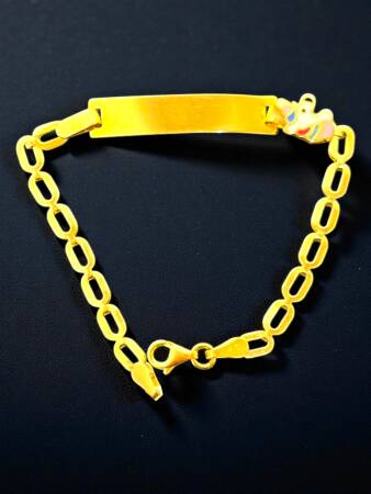 14 Ayar Unicorn Figürlü Altın Plaka Çocuk Künyesi - 2