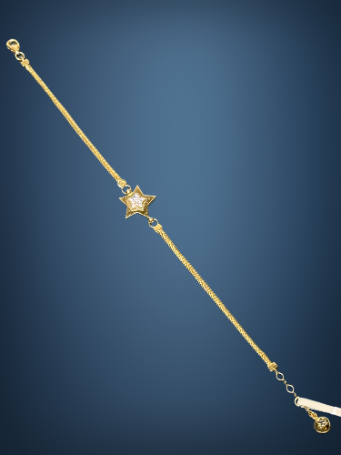 14 Ayar Yıldızlı Altın Bileklik - 1