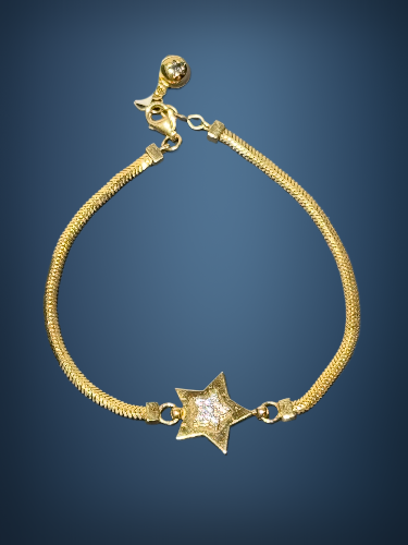 14 Ayar Yıldızlı Altın Bileklik - 5