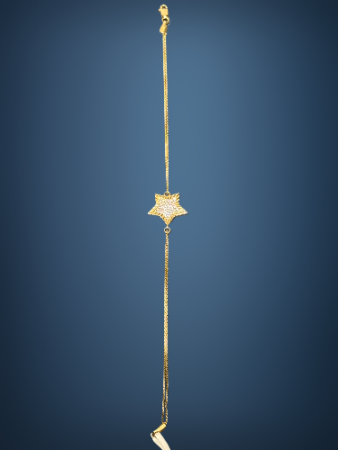 14 Ayar Yıldızlı Altın Bileklik - 