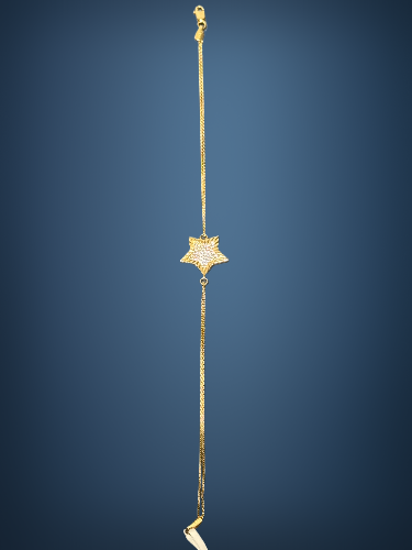 14 Ayar Yıldızlı Altın Bileklik - 1