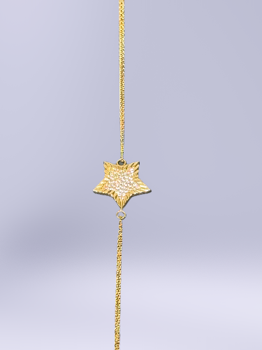 14 Ayar Yıldızlı Altın Bileklik - 4