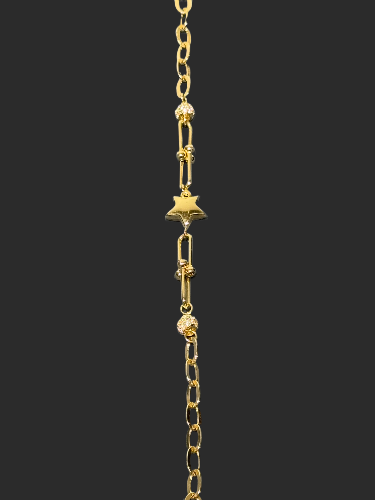 14 Ayar Yıldızlı Altın Bileklik - 3