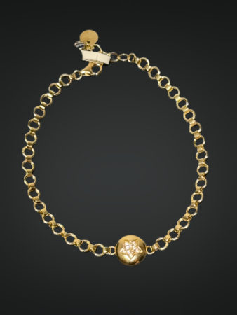 14 Ayar Yıldızlı Altın Bileklik - 