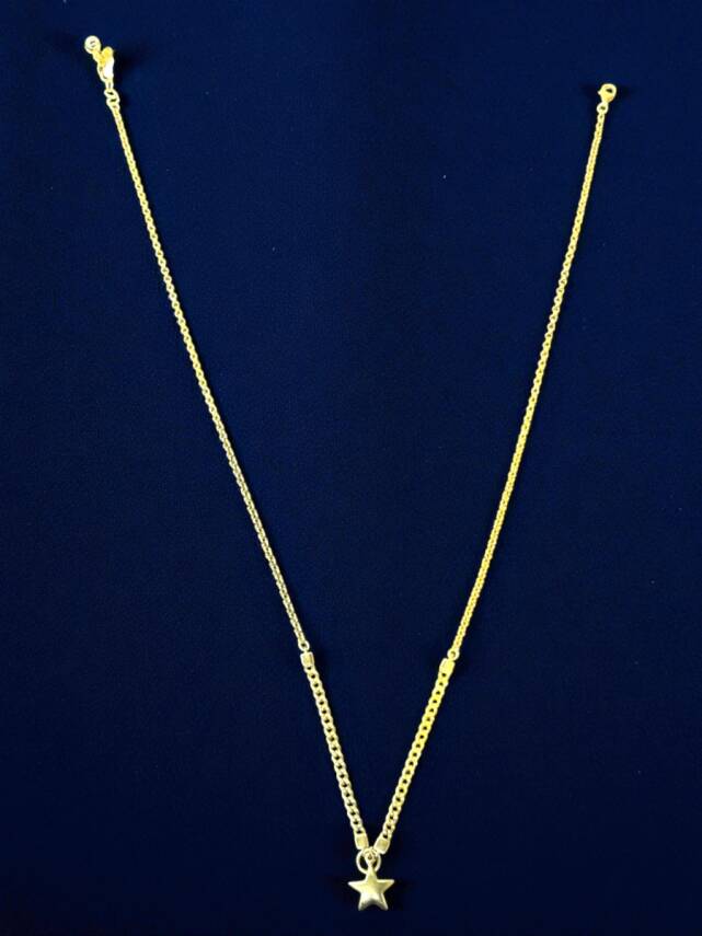 14 Ayar Yıldızlı Altın Kolye - 4