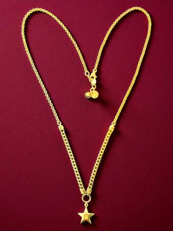 14 Ayar Yıldızlı Altın Kolye - 2