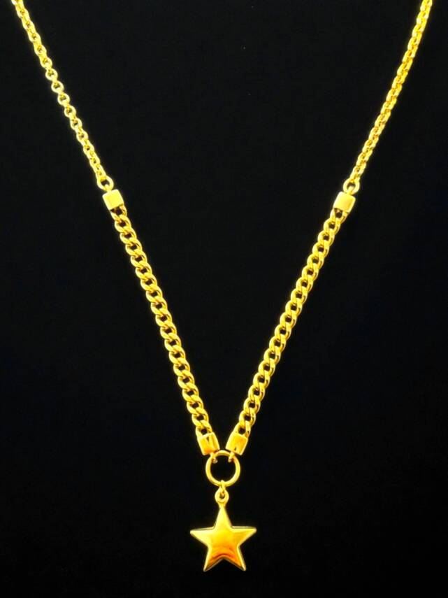 14 Ayar Yıldızlı Altın Kolye - 6