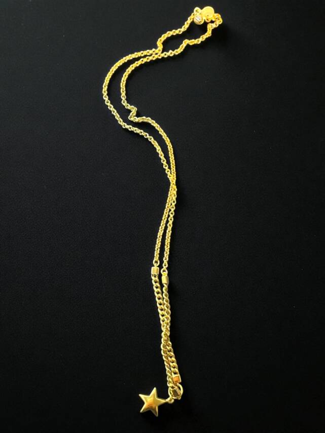 14 Ayar Yıldızlı Altın Kolye - 3