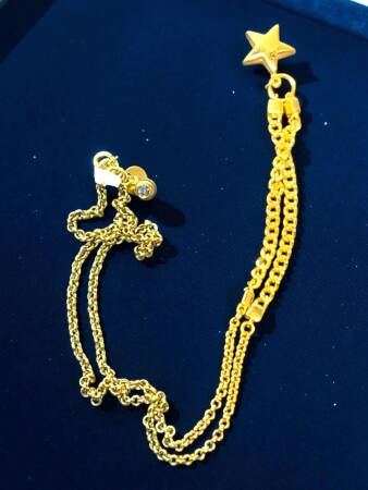 14 Ayar Yıldızlı Altın Kolye - 7