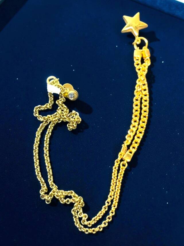 14 Ayar Yıldızlı Altın Kolye - 7