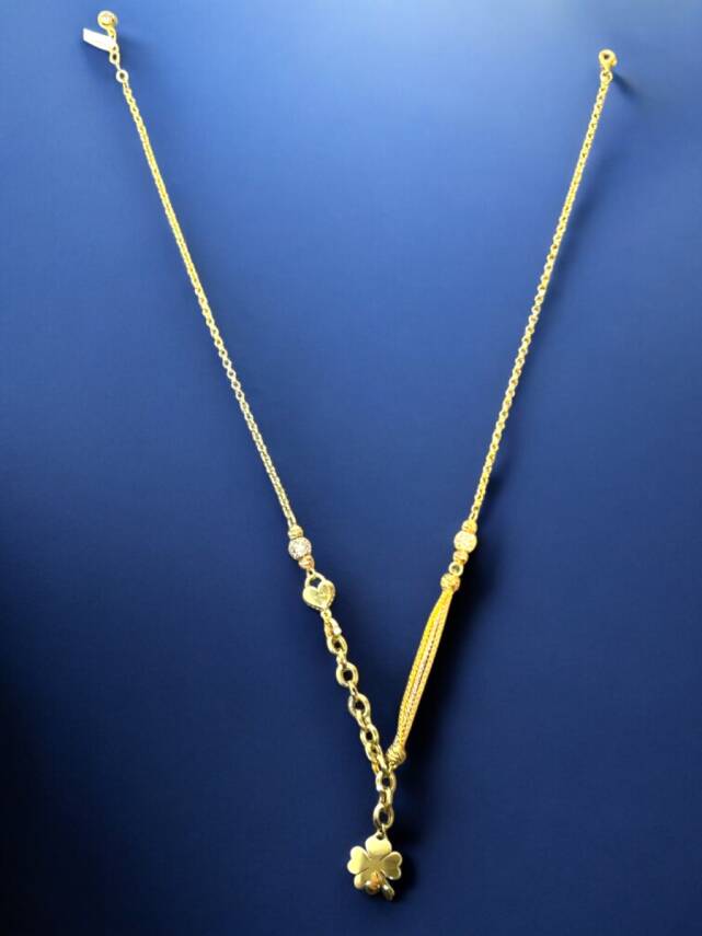 14 Ayar Yoncalı Altın Kolye - 4