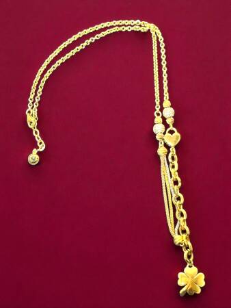 14 Ayar Yoncalı Altın Kolye - 3