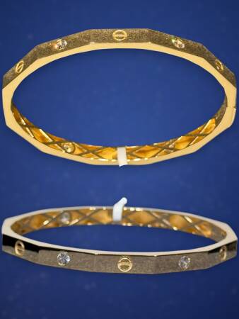 8 Ayar Taşlı Vida Kelepçe - 2