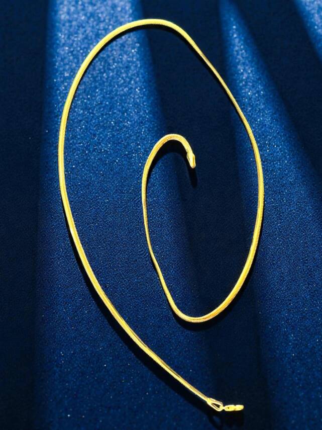 Altın Balıksırtı Zincir Kolye - 8