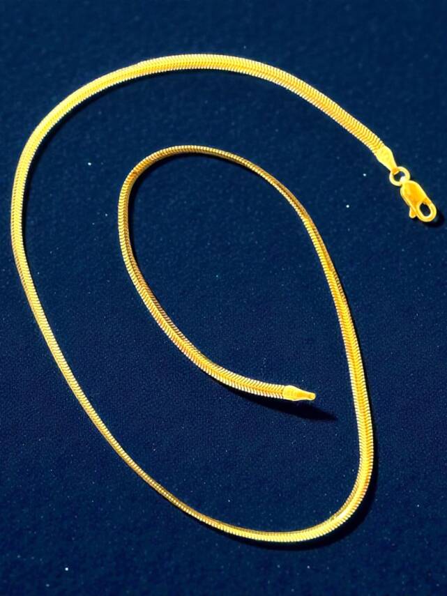 Altın Balıksırtı Zincir Kolye - 7